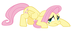 Size: 4362x1926 | Tagged: safe, artist:gretsch1962, imported from derpibooru, fluttershy, crouching, female, nervous, scared, simple background, solo, transparent background, vector