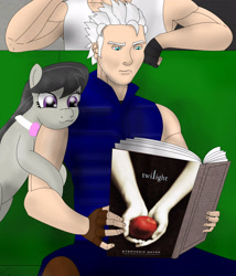 Size: 2217x2594 | Tagged: safe, imported from derpibooru, octavia melody, :3, book, devil may cry, twilight (series), vergil, vergil's book