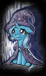 Size: 1024x1664 | Tagged: safe, artist:avialexis25, imported from derpibooru, trixie, pony, unicorn, female, mare, sad, solo