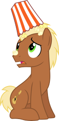 Size: 4000x8137 | Tagged: safe, artist:chainchomp2, imported from derpibooru, meadow song, earth pony, pony, equestria games (episode), absurd resolution, background pony, equestria games, male, popcorn, simple background, sitting, solo, stallion, transparent background, vector