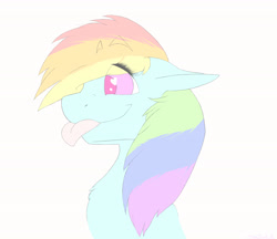 Size: 2798x2414 | Tagged: safe, artist:kibastar521, imported from derpibooru, rainbow dash, female, hair over one eye, heart eyes, simple background, solo, tongue out, wingding eyes