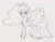 Size: 1024x780 | Tagged: safe, artist:rhythm-is-best-pony, imported from derpibooru, princess luna, alicorn, pony, female, monochrome, solo, traditional art