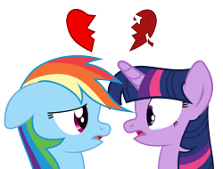 Size: 4200x3200 | Tagged: safe, artist:waveywaves, imported from derpibooru, rainbow dash, twilight sparkle, alicorn, pony, breakup, crying, female, lesbian, mare, shipping, twidash, twilight sparkle (alicorn)