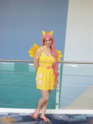 Size: 2134x2848 | Tagged: safe, imported from derpibooru, fluttershy, human, cosplay, feet, irl, irl human, photo, solo