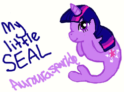 Size: 469x348 | Tagged: safe, artist:crownprincesslaya, imported from derpibooru, twilight sparkle, seal, seal pony, female, my little seal, solo, species swap