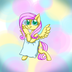 Size: 518x522 | Tagged: safe, artist:oh-my-maple, imported from derpibooru, fluttershy, female, pillow, solo