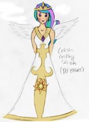 Size: 500x680 | Tagged: safe, artist:piichixchan, imported from derpibooru, princess celestia, human, female, humanized, skinny, solo