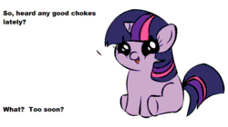 Size: 1194x668 | Tagged: safe, imported from derpibooru, twilight sparkle, pony, unicorn, exploitable meme, female, filly, filly twilight sparkle, filly twilight telling an offensive joke, foal, gif, meme, non-animated gif, obligatory pony