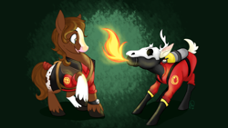 Size: 1024x576 | Tagged: safe, imported from derpibooru, gun, parody, ponified, pyro, rifle, sniper rifle, team fortress 2, weapon
