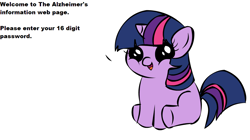 Size: 1194x668 | Tagged: safe, imported from derpibooru, twilight sparkle, pony, unicorn, alzheimer's, exploitable meme, female, filly, filly twilight sparkle, filly twilight telling an offensive joke, foal, meme, obligatory pony