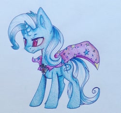 Size: 1611x1505 | Tagged: safe, artist:galaxytwentysix, imported from derpibooru, trixie, pony, unicorn, female, mare, simple background, solo, traditional art