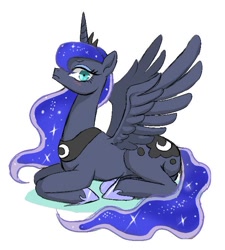 Size: 600x667 | Tagged: dead source, safe, artist:semi-kon, artist:susu, imported from derpibooru, princess luna, female, simple background, solo