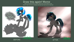 Size: 1300x744 | Tagged: safe, artist:vegemiteguzzler, imported from derpibooru, dj pon-3, vinyl scratch, draw this again