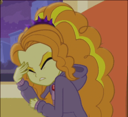 Size: 471x430 | Tagged: safe, imported from derpibooru, screencap, adagio dazzle, equestria girls, rainbow rocks, animated, clothes, female, gem, hoodie, siren gem, solo