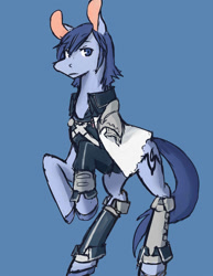 Size: 772x1000 | Tagged: safe, artist:shiroganeigh, imported from derpibooru, pony, chrom, clothes, fire emblem, ponified, rearing, simple background, solo