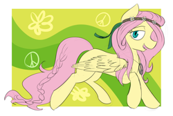 Size: 1600x1078 | Tagged: safe, artist:estrill, imported from derpibooru, fluttershy, female, hippieshy, solo