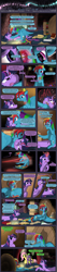 Size: 2496x11800 | Tagged: safe, artist:seventozen, imported from derpibooru, fluttershy, rainbow dash, spike, twilight sparkle, comic:rocket to insanity, fanfic:rocket to insanity, comic, fanfic, fanfic art, possessed