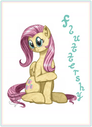 Size: 1275x1753 | Tagged: safe, artist:eclairrose, imported from derpibooru, fluttershy, female, solo, traditional art