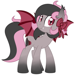 Size: 3000x3000 | Tagged: safe, artist:halabaluu, imported from derpibooru, oc, oc only, oc:solarsound, bat pony, bow, solo