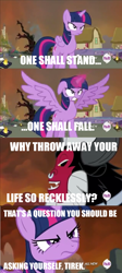 Size: 770x1720 | Tagged: safe, imported from derpibooru, screencap, lord tirek, twilight sparkle, alicorn, pony, twilight's kingdom, female, image macro, mare, megatron, meme, optimus prime, screencap comic, the transformers: the movie, transformers, twilight sparkle (alicorn)