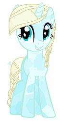 Size: 572x1144 | Tagged: safe, artist:ayenamie, artist:ppcnearthanimation, imported from derpibooru, pony, crystal unicorn, crystallized, elsa, frozen (movie), ponified, solo