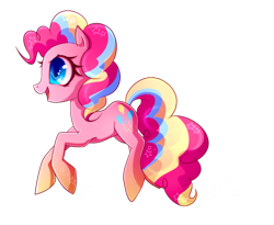 Size: 800x657 | Tagged: safe, artist:foxsane, imported from derpibooru, pinkie pie, female, rainbow power, solo