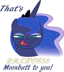 Size: 1701x1887 | Tagged: safe, artist:istilllikegamecubes, imported from derpibooru, princess luna, female, looking at you, moonbutt, nighmurr mun, solo, squint