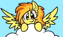 Size: 644x380 | Tagged: safe, artist:php92, imported from derpibooru, spitfire, cloud, female, solo