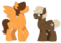 Size: 1100x785 | Tagged: safe, artist:dbkit, imported from derpibooru, dumbbell, hoops, pegasus, pony, cross legged, duo, height difference, male, simple background, size difference, stallion, tall, transparent background