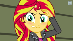 Size: 1920x1080 | Tagged: safe, imported from derpibooru, screencap, sunset shimmer, equestria girls, rainbow rocks, blushing, female, looking at you, solo