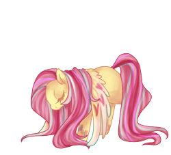 Size: 550x500 | Tagged: safe, artist:keroberoes, imported from derpibooru, fluttershy, female, rainbow power, solo