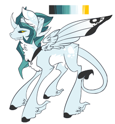 Size: 806x874 | Tagged: dead source, safe, artist:juvialle, imported from derpibooru, oc, oc only, oc:black ice, alicorn, classical unicorn, demon pony, original species, unicorn, alicorn oc, cloven hooves, curved horn, leonine tail, simple background, solo, transparent background, unshorn fetlocks