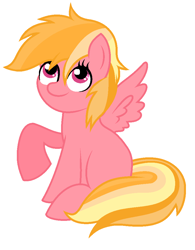 Size: 776x996 | Tagged: safe, artist:unoriginai, imported from derpibooru, oc, oc only, oc:apple rose tart, pegasus, pony, blank flank, cute, female, filly, offspring, parent:big macintosh, parent:rainbow dash, parents:rainbowmac, solo