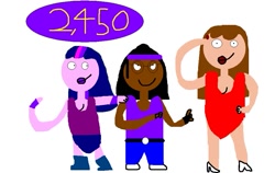 Size: 955x603 | Tagged: safe, artist:mylesterlucky7, imported from derpibooru, twilight sparkle, oc, human, 1000 hours in ms paint, humanized, ms paint, op is a duck, phineas and ferb, vanessa doofenshmirtz