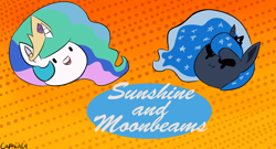 Size: 1280x690 | Tagged: safe, artist:captain64, imported from derpibooru, princess celestia, princess luna, ask sunshine and moonbeams, blob, blob ponies, fanart, game grumps