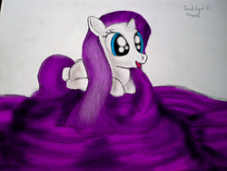 Size: 3648x2736 | Tagged: safe, artist:thegreatmewtwo, imported from derpibooru, rarity, pony, unicorn, female, filly, foal, hair, long mane, mane, silly