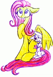 Size: 1150x1666 | Tagged: safe, artist:php14, deleted from derpibooru, imported from derpibooru, angel bunny, fluttershy, solo