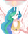 Size: 2184x2676 | Tagged: safe, artist:glitchyraptor, imported from derpibooru, princess celestia, alicorn, pony, eyes closed, female, mare, smiling, solo, spread wings, sun