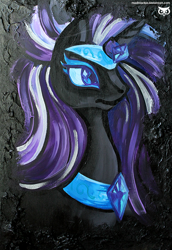 Size: 620x900 | Tagged: safe, artist:madblackie, imported from derpibooru, nightmare rarity, female, portrait, solo, traditional art