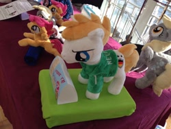 Size: 1024x768 | Tagged: safe, artist:baraka1980, imported from derpibooru, 2014, convention, football, galacon, irl, manuel neuer, photo, plushie, ponified