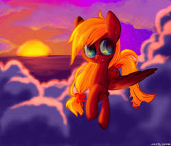 Size: 1000x850 | Tagged: safe, artist:yumehinote, imported from derpibooru, oc, oc only, solo, sunset