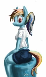 Size: 614x1024 | Tagged: dead source, safe, artist:chickhawk96, imported from derpibooru, rainbow dash, anthro, female, solo
