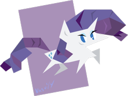 Size: 514x386 | Tagged: safe, artist:polarnasu, imported from derpibooru, rarity, female, minimalist, solo