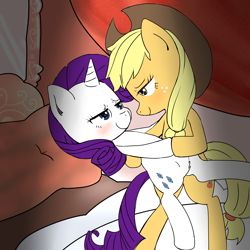 Size: 2000x2000 | Tagged: safe, artist:coldbest, imported from derpibooru, applejack, rarity, duo, female, lesbian, rarijack, shipping