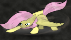 Size: 1920x1080 | Tagged: safe, artist:izeer, imported from derpibooru, fluttershy, action pose, badass, female, flutterbadass, solo