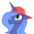 Size: 800x800 | Tagged: safe, artist:durger, imported from derpibooru, princess luna, alternate hairstyle, female, hat, s1 luna, simple background, solo, transparent background, vector