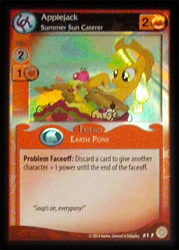 Size: 344x480 | Tagged: safe, imported from derpibooru, applejack, card, ccg, celestial solstice, enterplay, female, mlp trading card game, solo