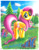 Size: 2550x3292 | Tagged: safe, artist:uminanimu, imported from derpibooru, fluttershy, female, looking at you, scenery, smiling, solo, traditional art