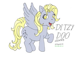 Size: 1000x743 | Tagged: safe, artist:aldo5037, imported from derpibooru, derpy hooves, pegasus, pony, female, g3, g4, g4 to g3, generation leap, mare, solo