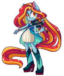 Size: 931x1097 | Tagged: safe, artist:looji, imported from derpibooru, oc, oc only, oc:fable, equestria girls, equestria girls-ified, ponied up, rainbow power, rainbow power-ified, solo